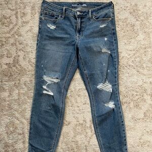 Old Navy Distressed Skinny Jeans in Blue 8 short